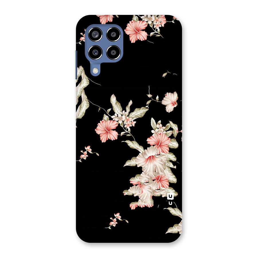Black Floral Back Case for Galaxy M53 5G