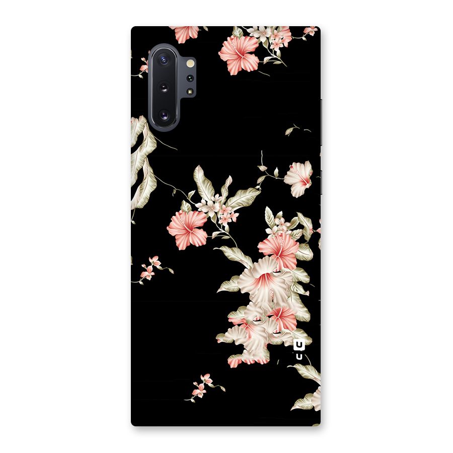 Black Floral Back Case for Galaxy Note 10 Plus