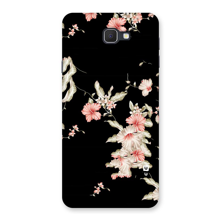 Black Floral Back Case for Galaxy On7 2016