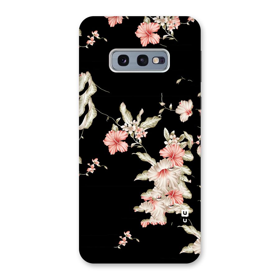 Black Floral Back Case for Galaxy S10e