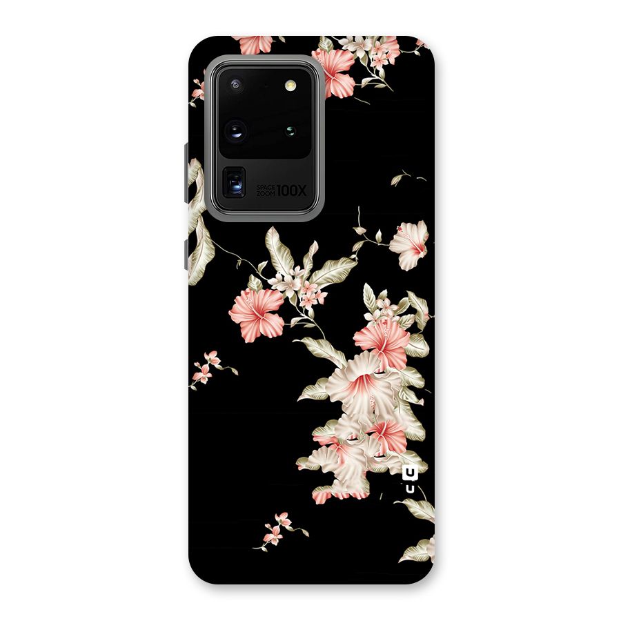 Black Floral Back Case for Galaxy S20 Ultra