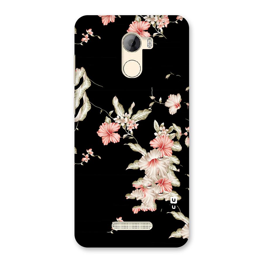 Black Floral Back Case for Gionee A1 LIte
