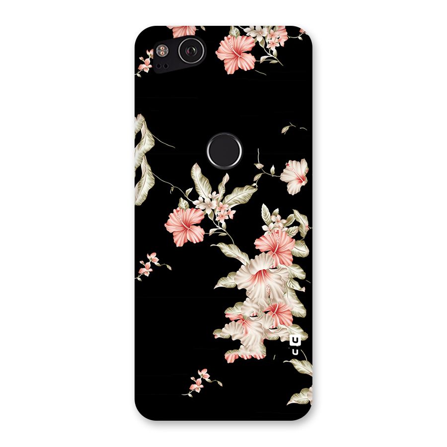 Black Floral Back Case for Google Pixel 2