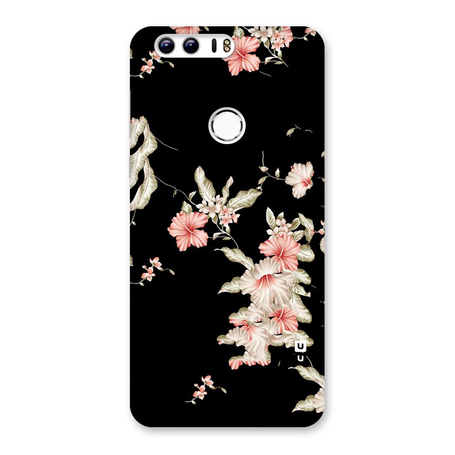 Black Floral Back Case for Honor 8