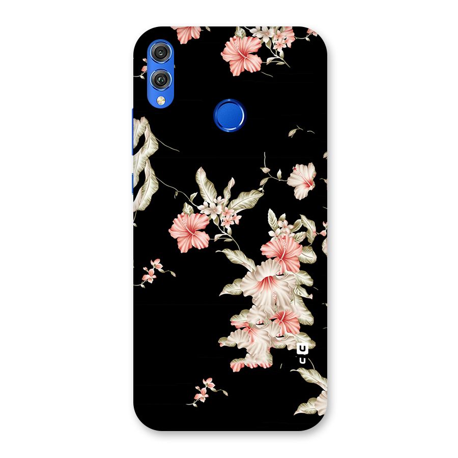 Black Floral Back Case for Honor 8X