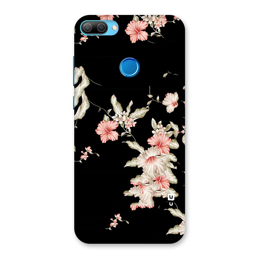 Black Floral Back Case for Honor 9N