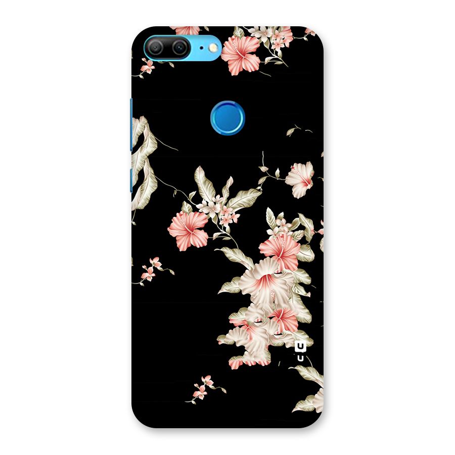 Black Floral Back Case for Honor 9 Lite
