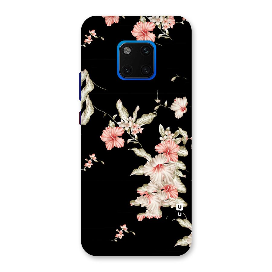 Black Floral Back Case for Huawei Mate 20 Pro