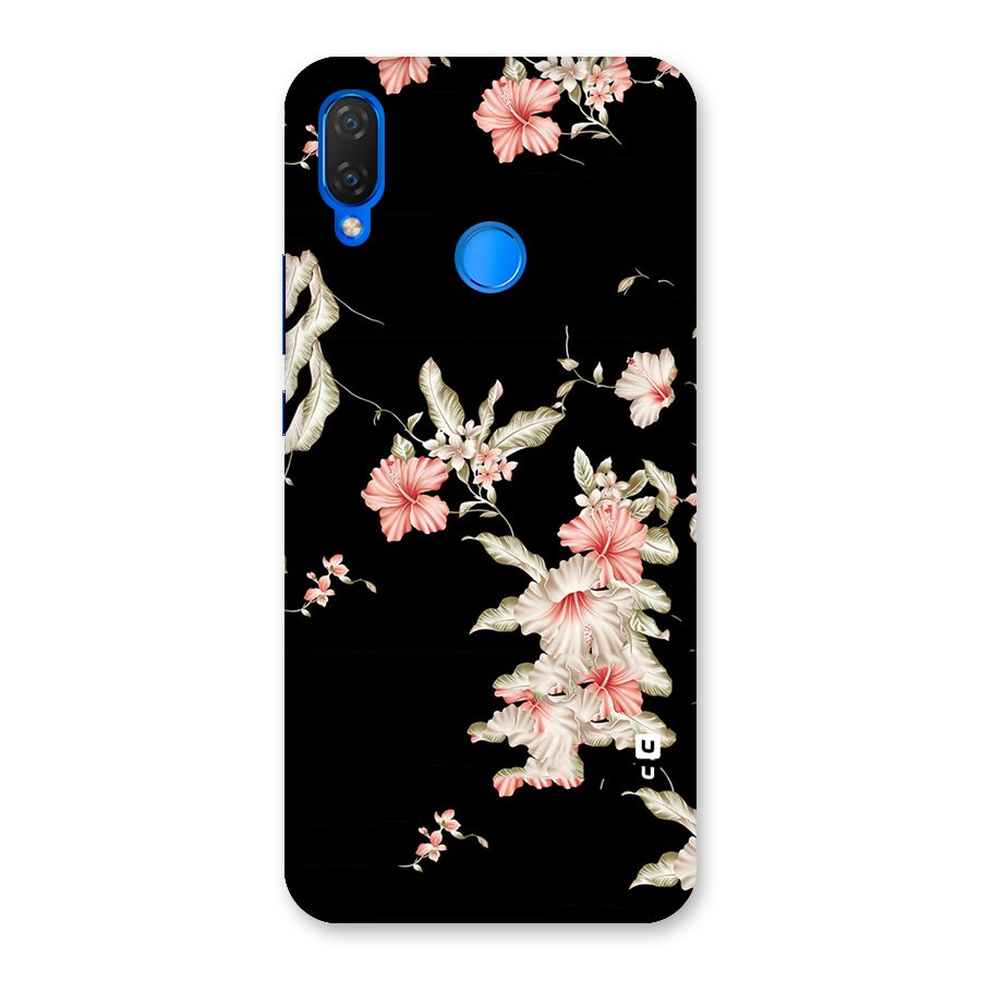 Black Floral Back Case for Huawei P Smart+