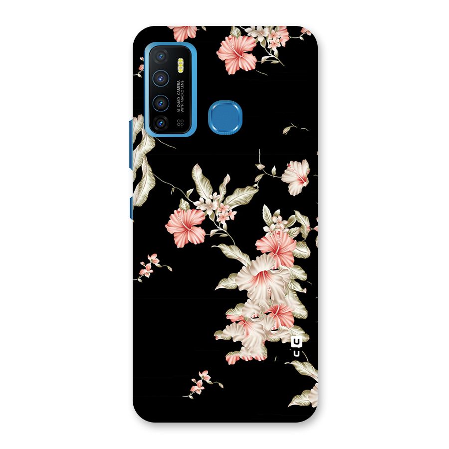 Black Floral Back Case for Infinix Hot 9