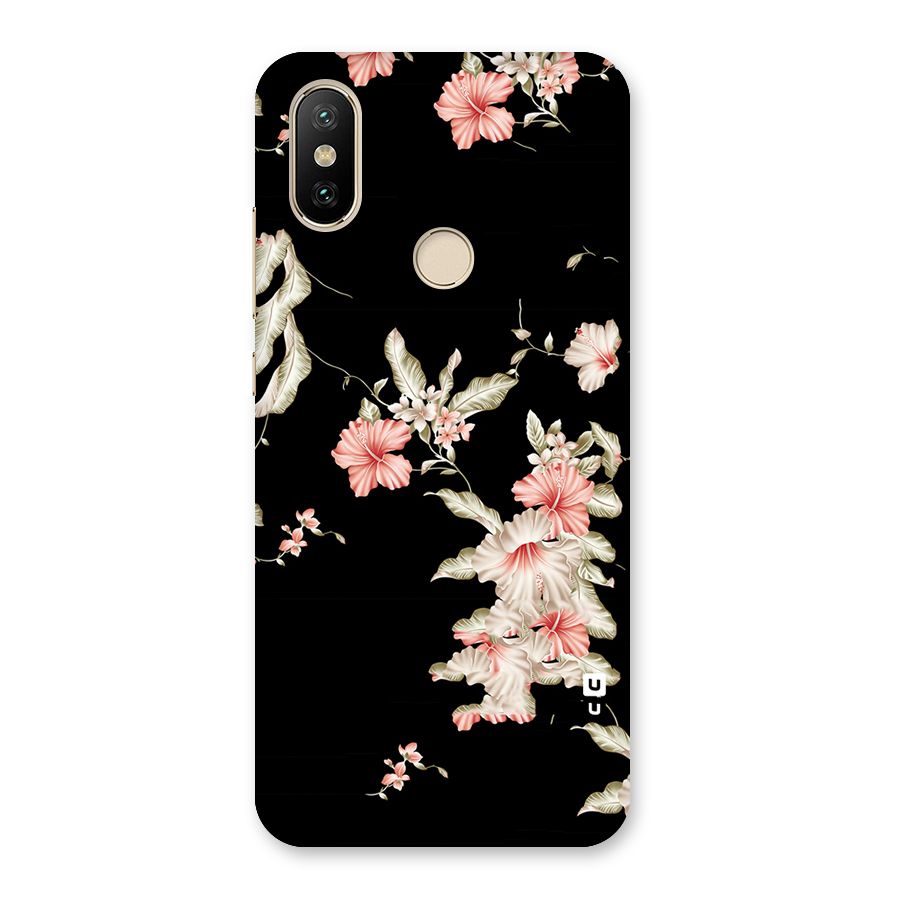 Black Floral Back Case for Mi A2