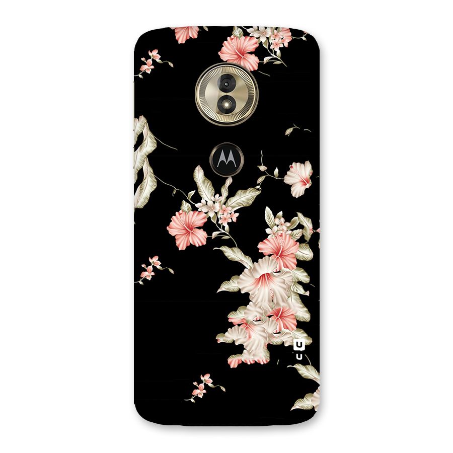 Black Floral Back Case for Moto G6 Play