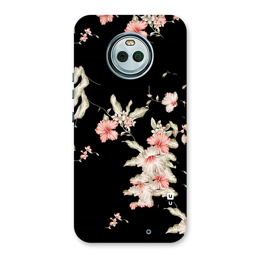 Black Floral Back Case for Moto X4