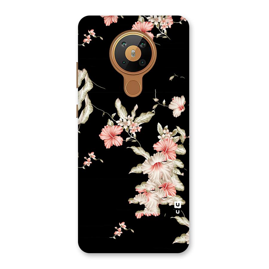 Black Floral Back Case for Nokia 5.3
