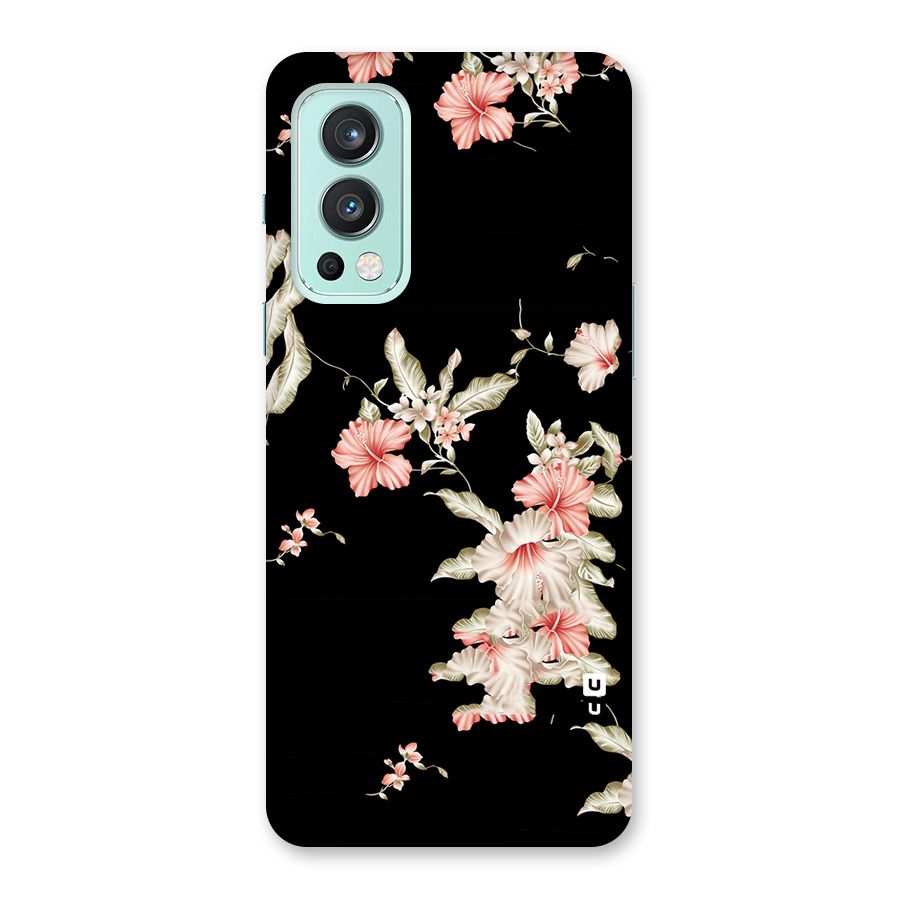 Black Floral Back Case for OnePlus Nord 2 5G