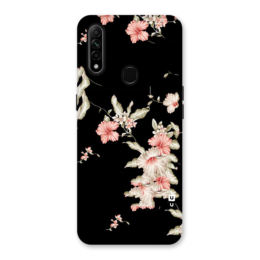 Black Floral Back Case for Oppo A31