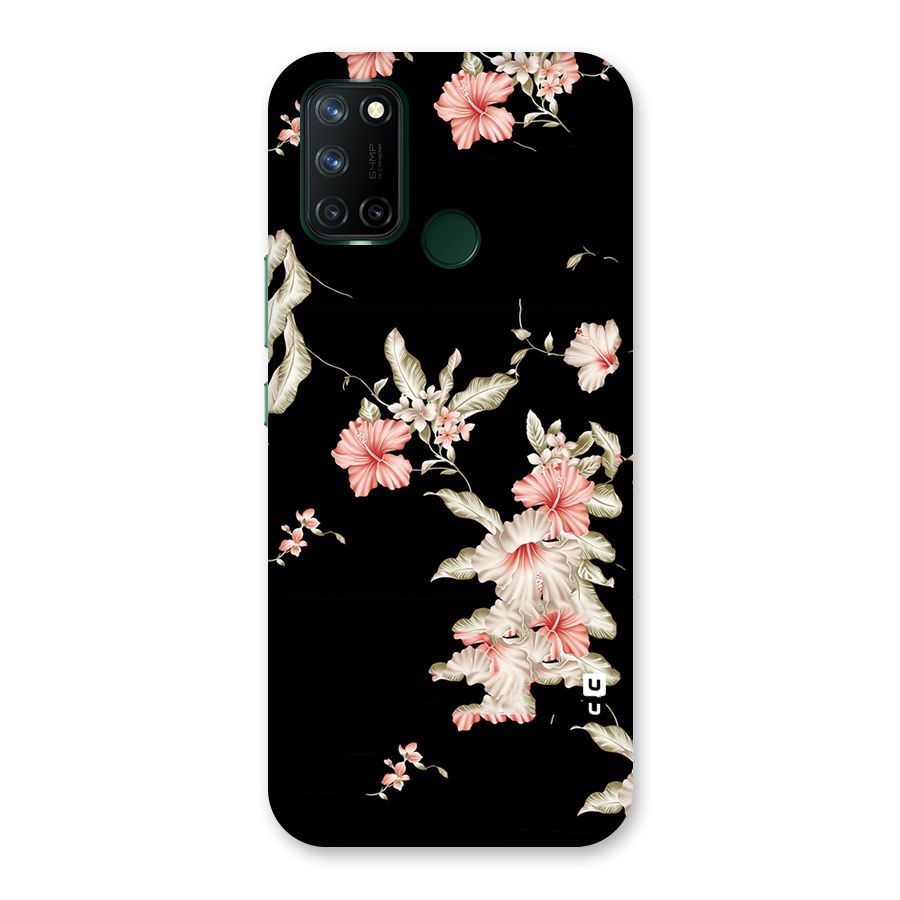 Black Floral Back Case for Realme 7i