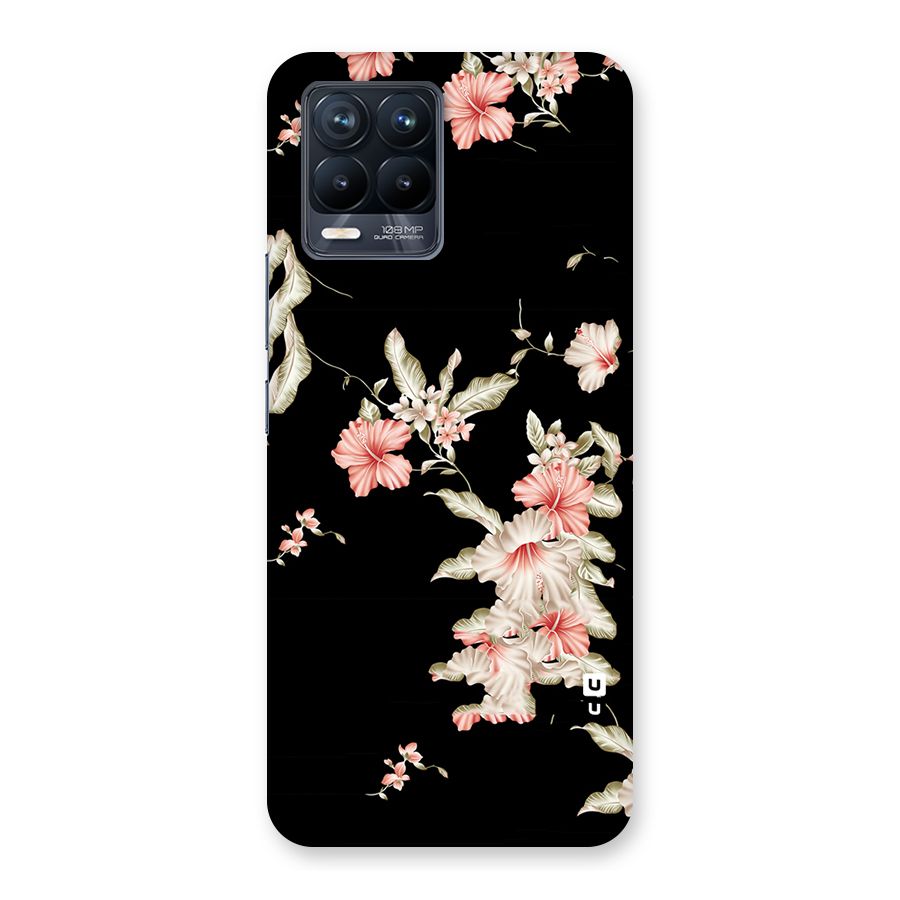 Black Floral Back Case for Realme 8 Pro