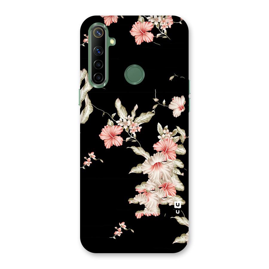 Black Floral Back Case for Realme Narzo 10