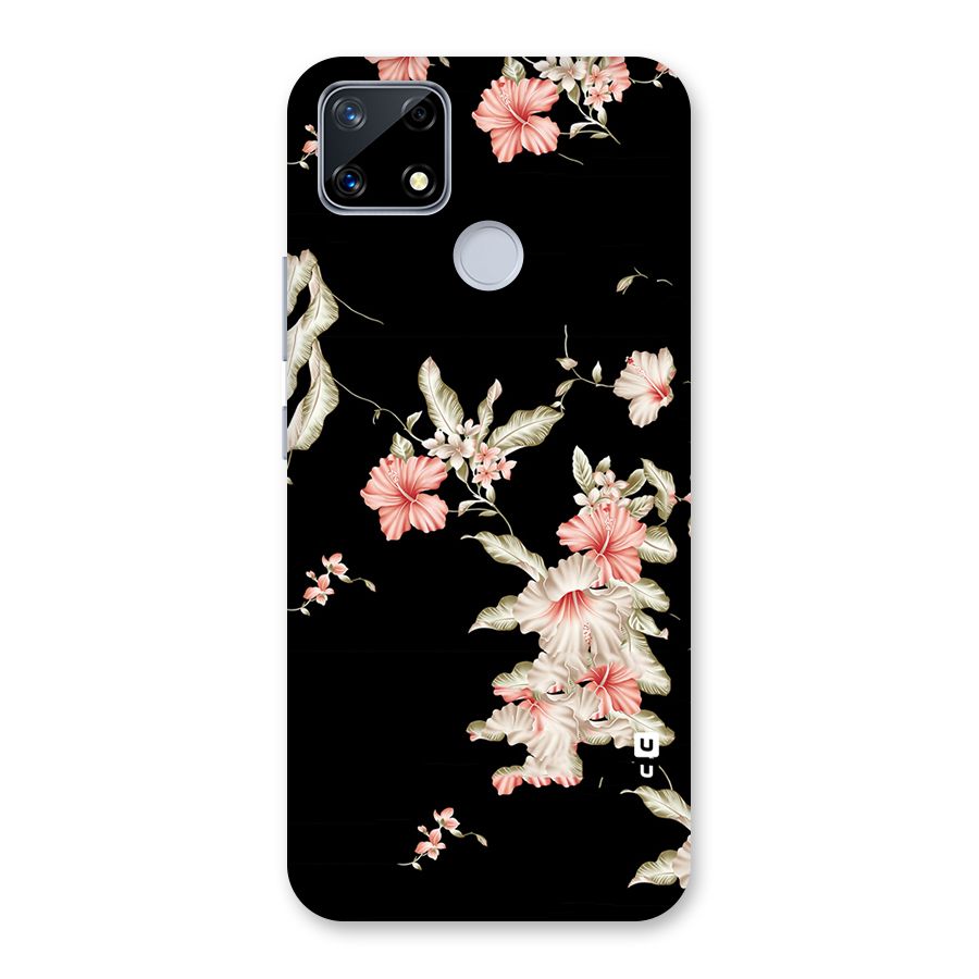 Black Floral Back Case for Realme Narzo 20