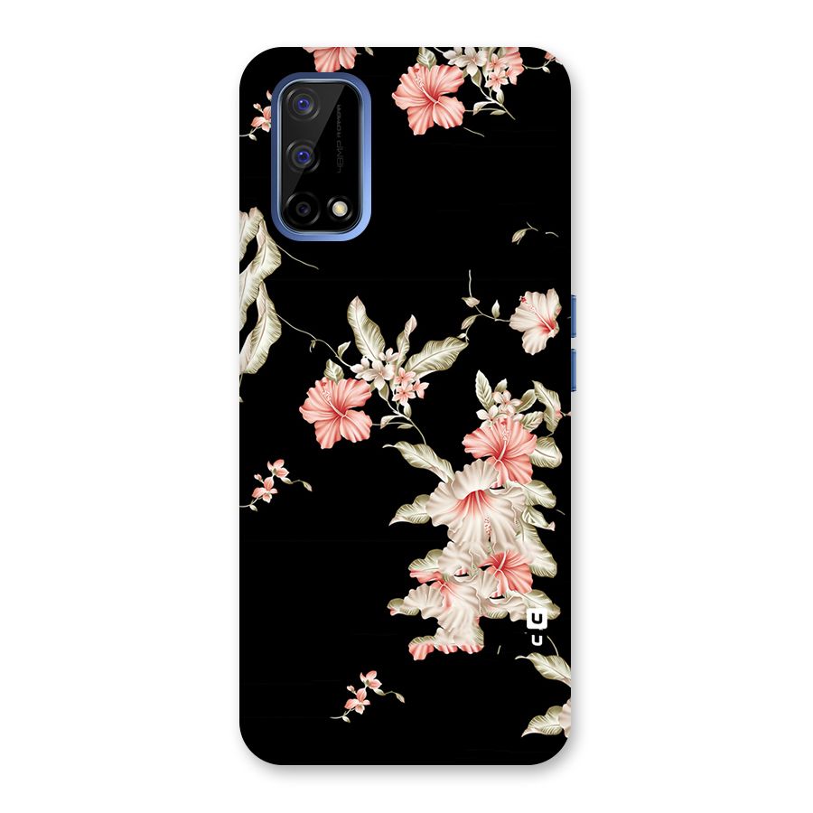 Black Floral Back Case for Realme Narzo 30 Pro
