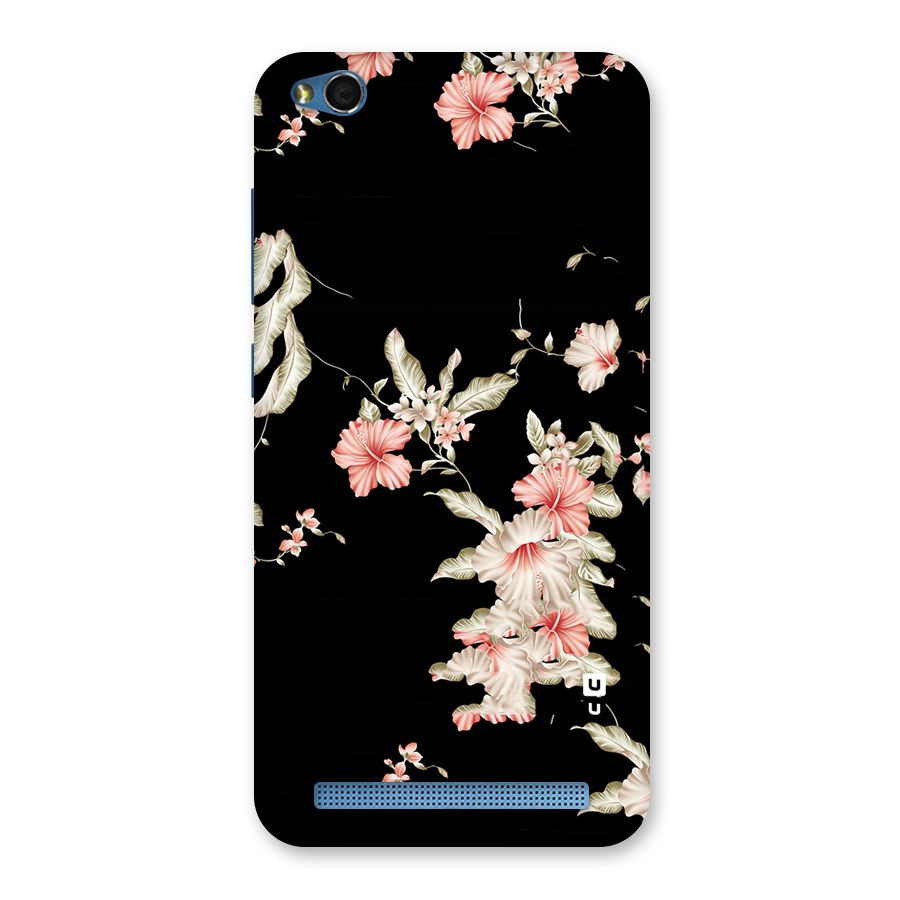 Black Floral Back Case for Redmi 5A
