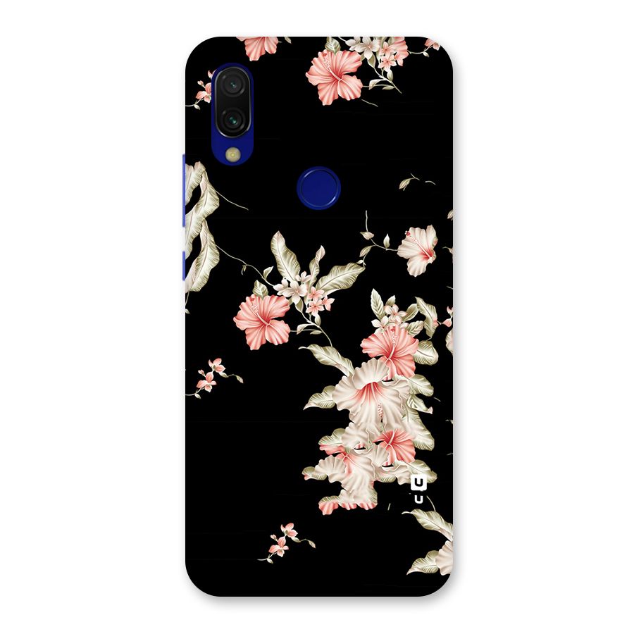 Black Floral Back Case for Redmi 7