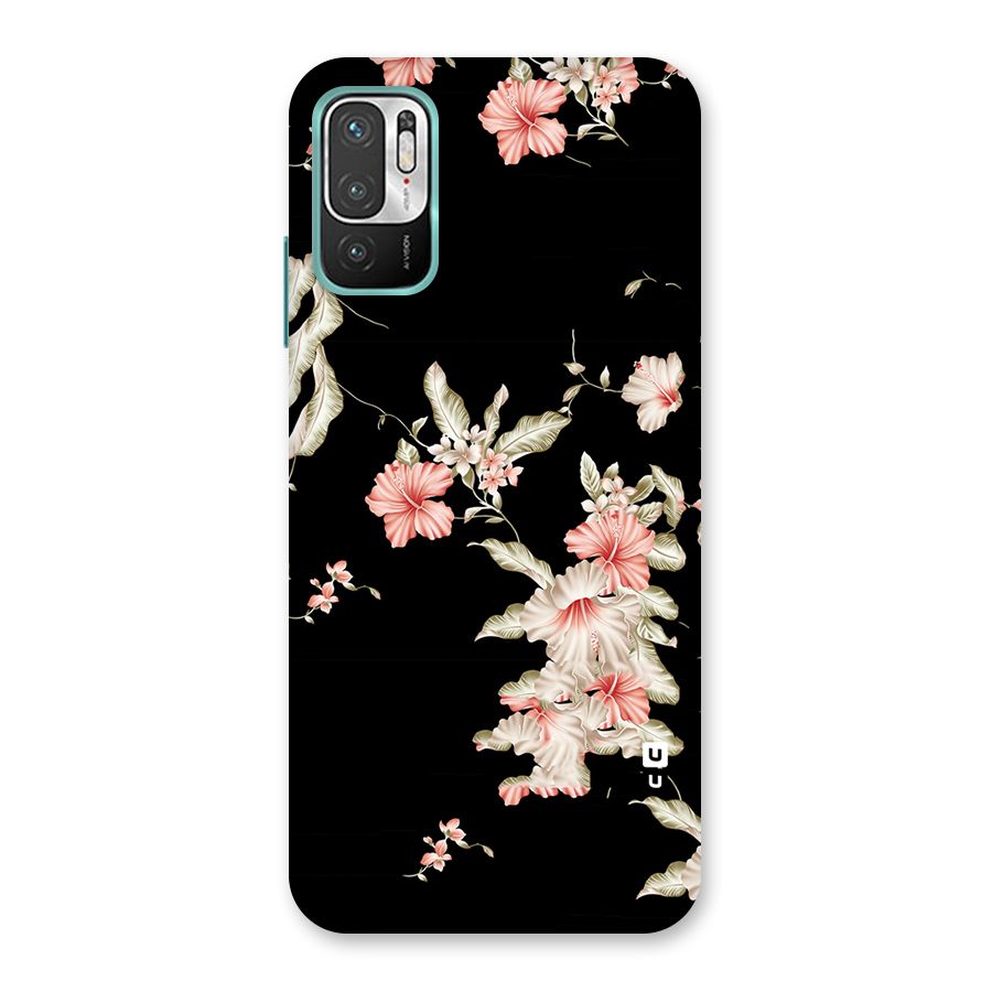 Black Floral Back Case for Redmi Note 10T 5G