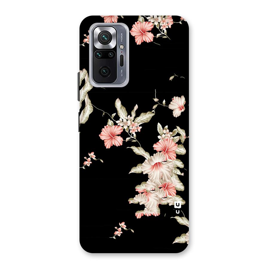 Black Floral Back Case for Redmi Note 10 Pro Max