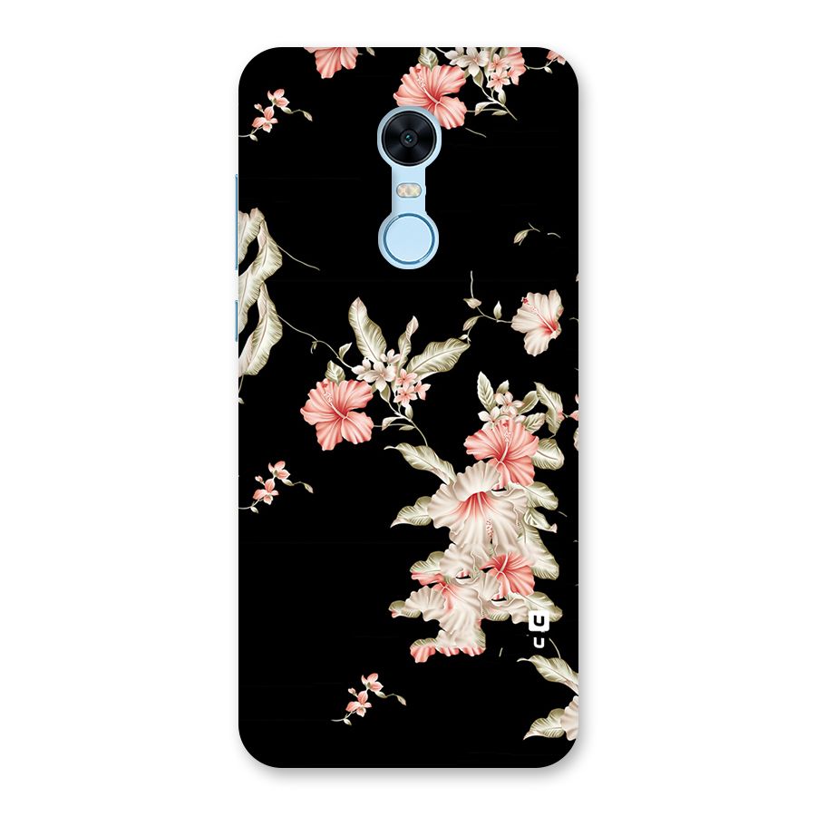 Black Floral Back Case for Redmi Note 5