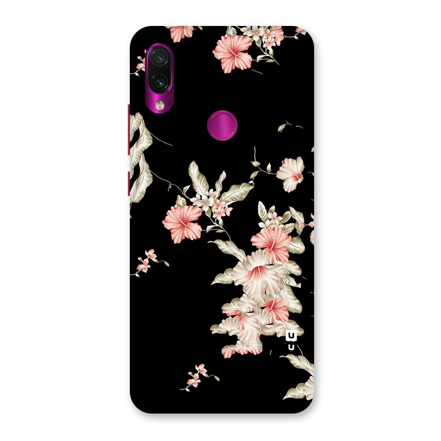 Black Floral Back Case for Redmi Note 7 Pro