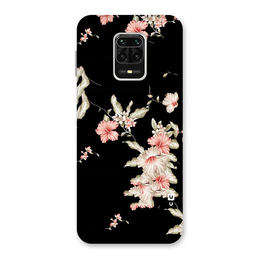 Black Floral Back Case for Redmi Note 9 Pro