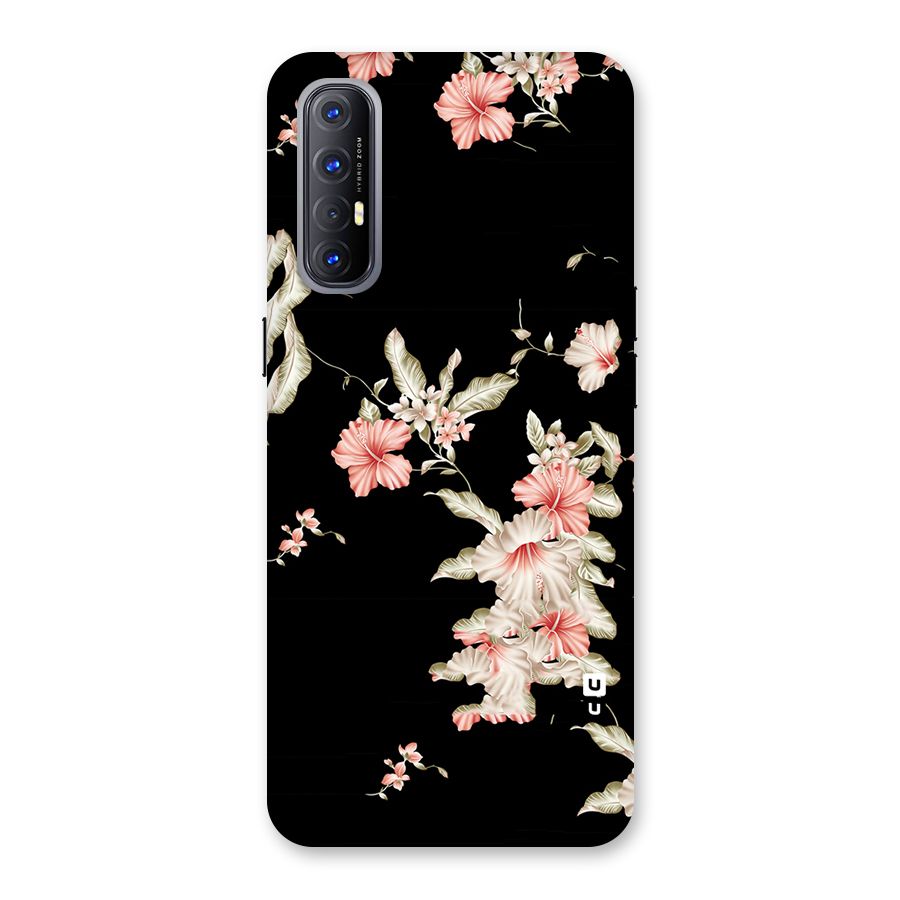 Black Floral Back Case for Reno3 Pro