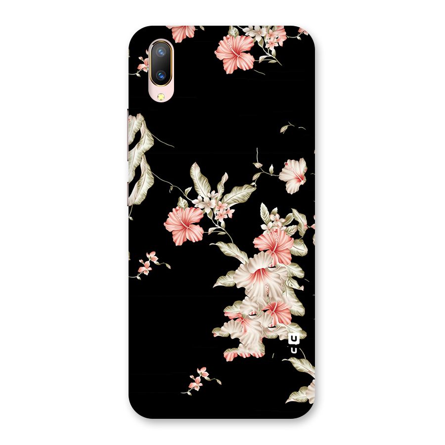 Black Floral Back Case for Vivo V11 Pro