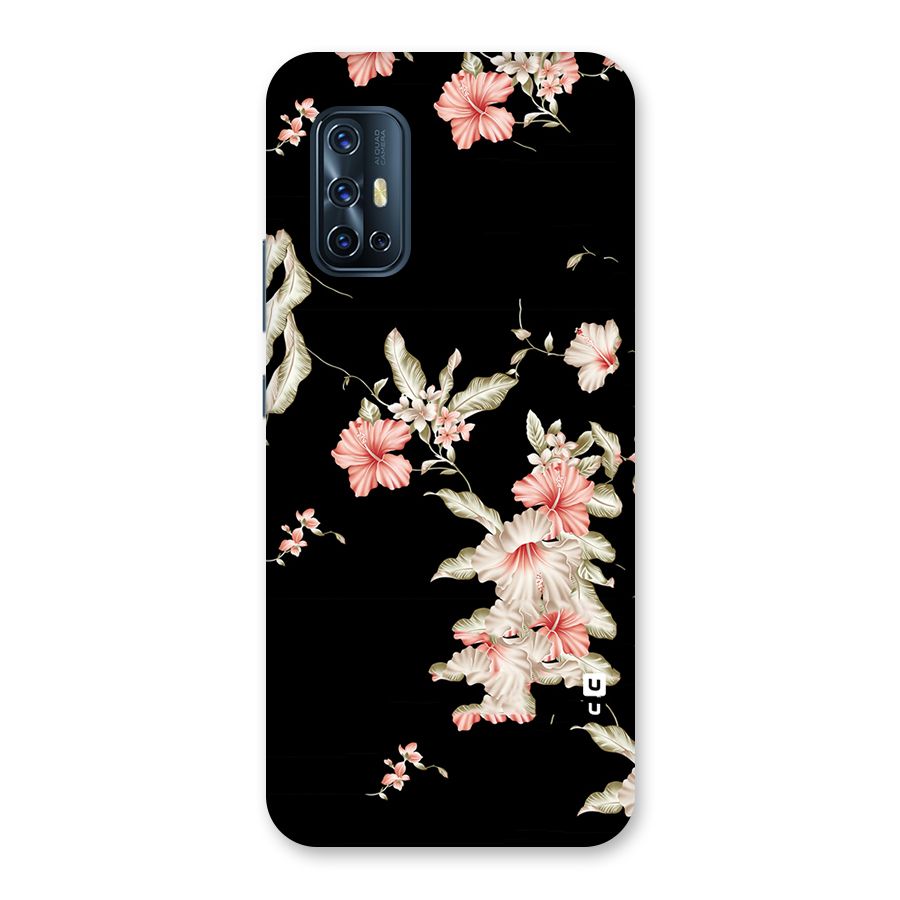 Black Floral Back Case for Vivo V17