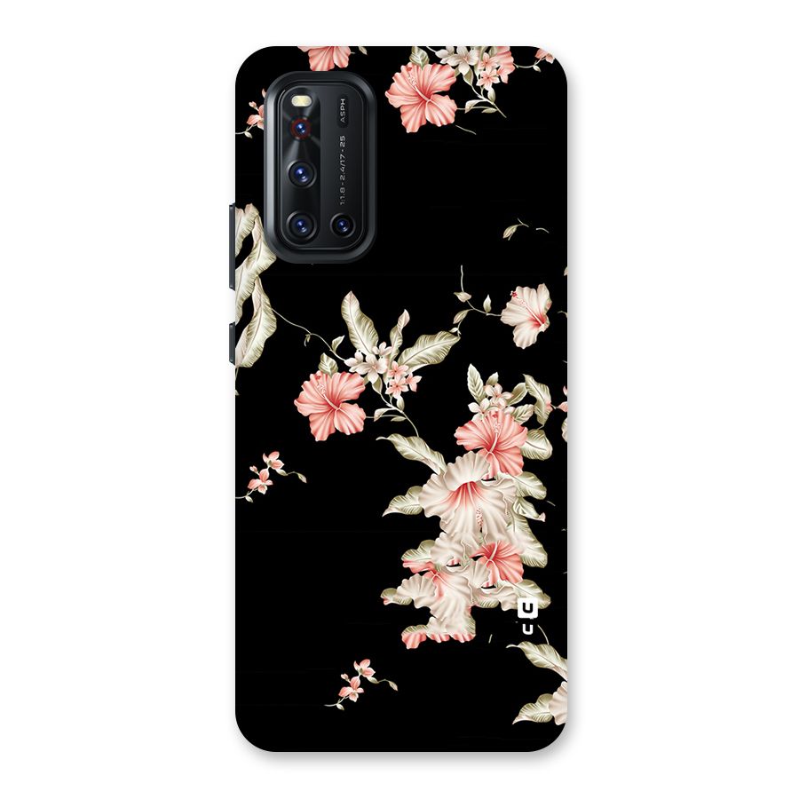 Black Floral Back Case for Vivo V19