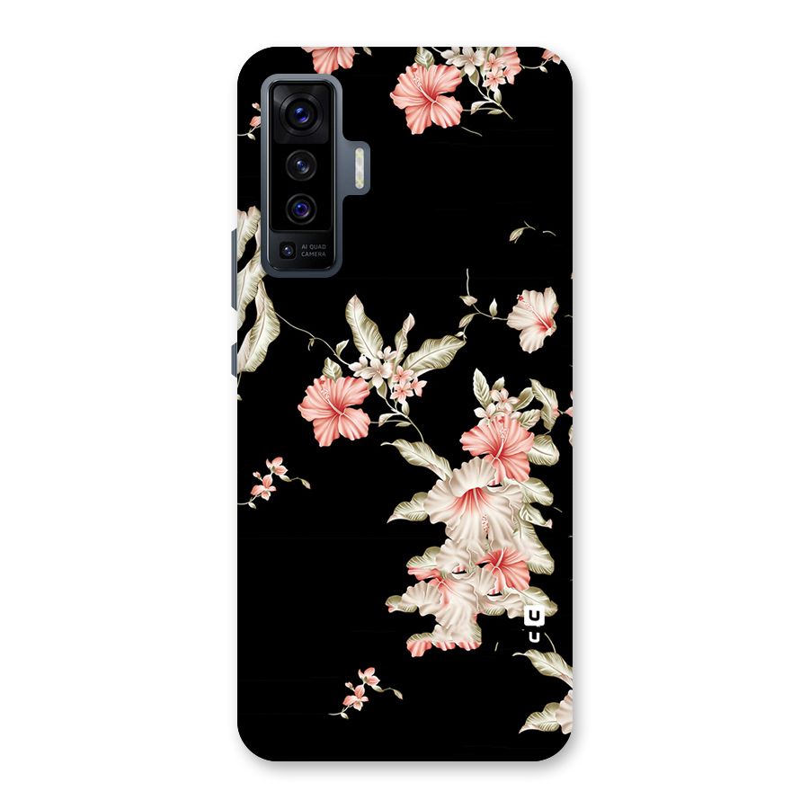 Black Floral Back Case for Vivo X50