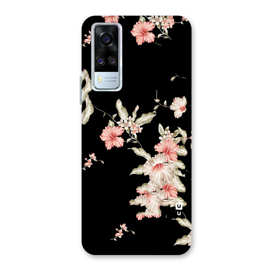 Black Floral Back Case for Vivo Y31