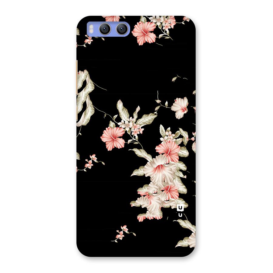 Black Floral Back Case for Xiaomi Mi 6