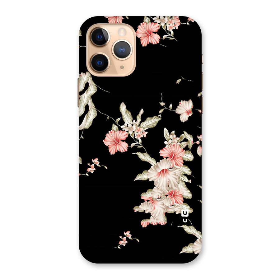 Black Floral Back Case for iPhone 11 Pro