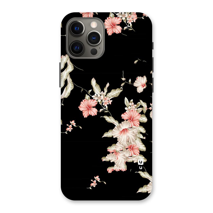 Black Floral Back Case for iPhone 12 Pro Max