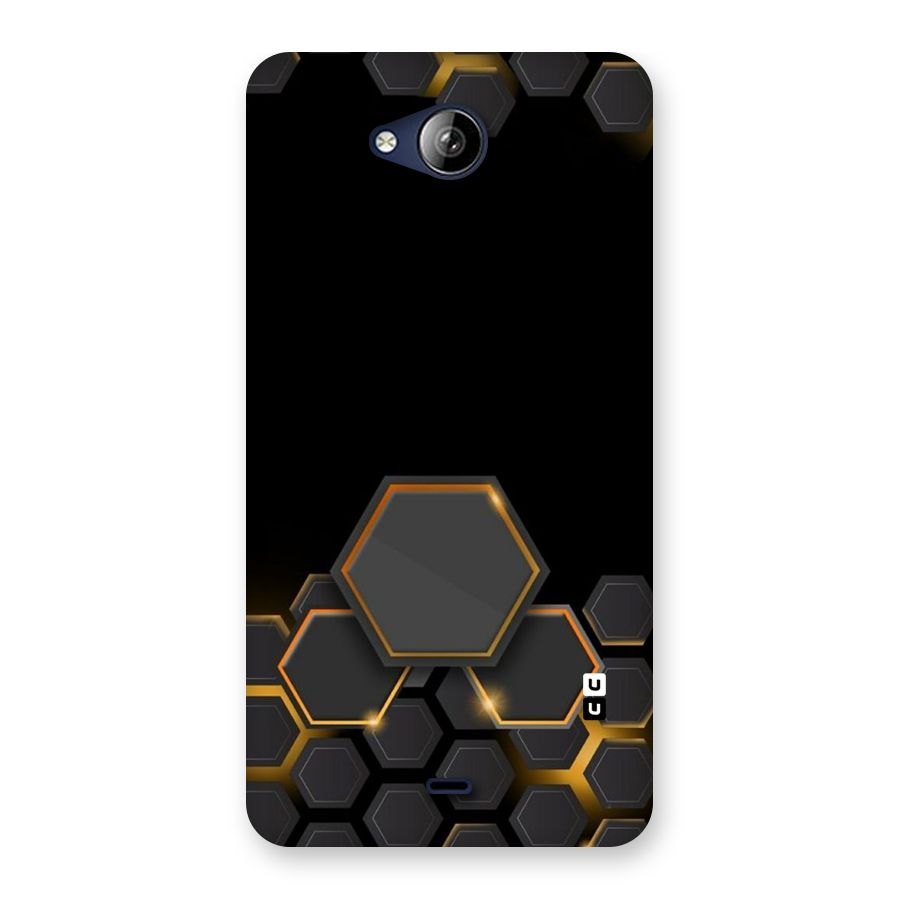Black Gold Hexa Back Case for Canvas Play Q355