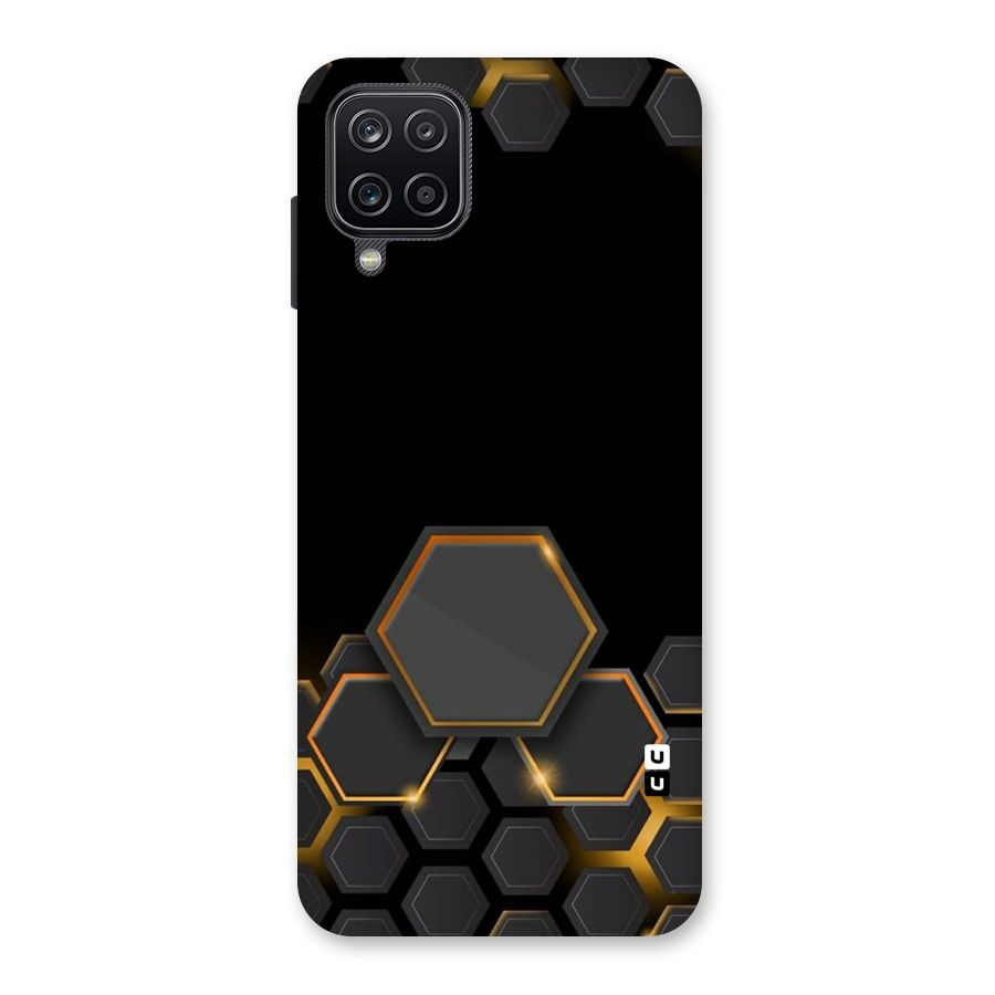 Black Gold Hexa Back Case for Galaxy A12
