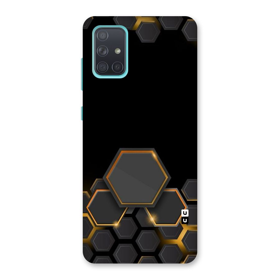 Black Gold Hexa Back Case for Galaxy A71