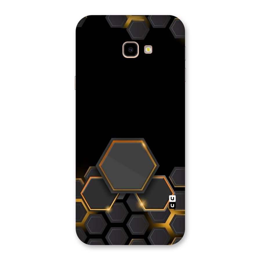 Black Gold Hexa Back Case for Galaxy J4 Plus