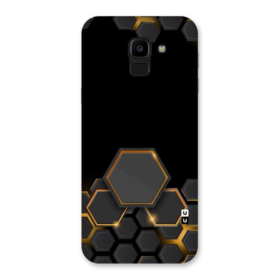 Black Gold Hexa Back Case for Galaxy J6