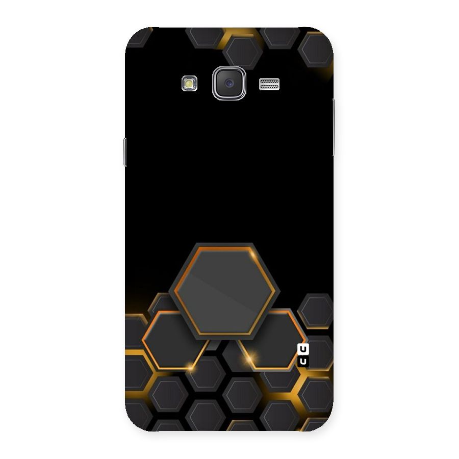 Black Gold Hexa Back Case for Galaxy J7