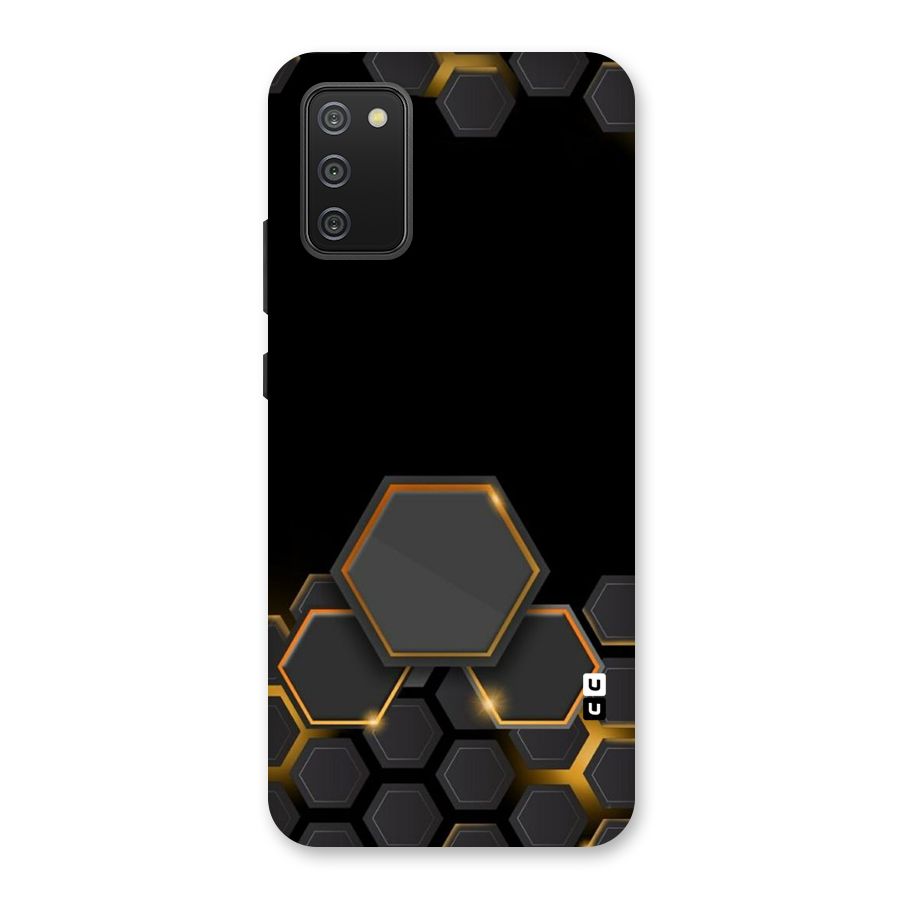 Black Gold Hexa Back Case for Galaxy M02s