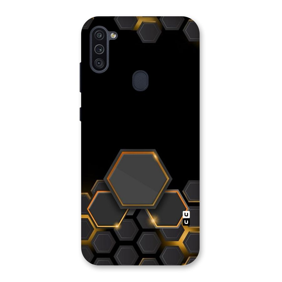 Black Gold Hexa Back Case for Galaxy M11
