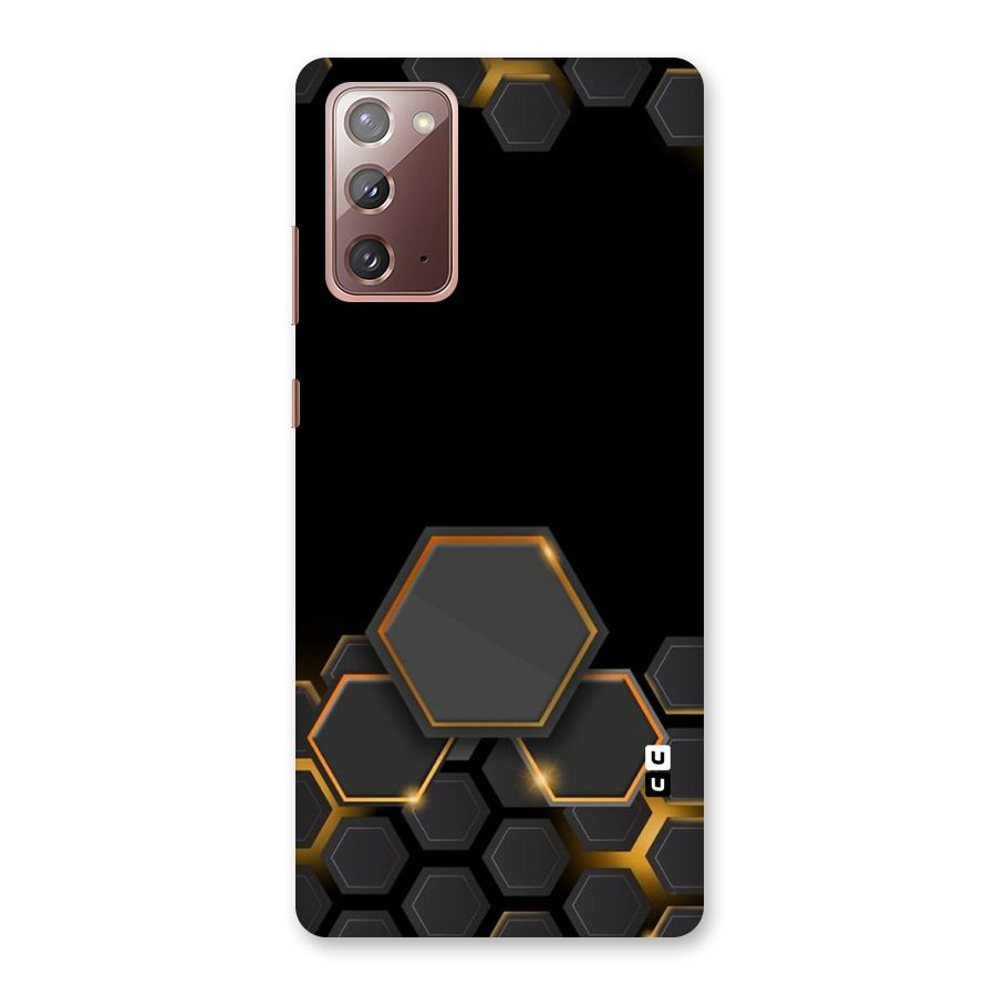 Black Gold Hexa Back Case for Galaxy Note 20